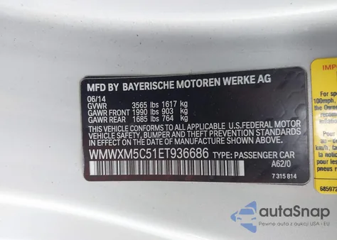 2014 Mini Hardtop Cooper из США, поврежденный, VIN WMWXM5C51ET936686